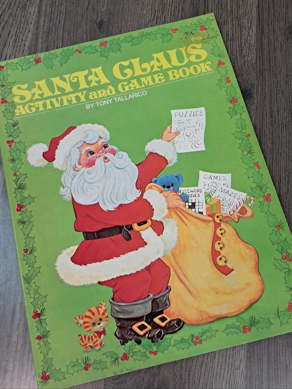 Vintage Santa's Activity And Game coloring book, 1978, Christmas
